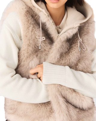 Hooded Faux Fur Vest