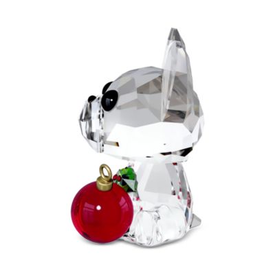 Holiday Cheers French Bulldog Crystal Figure