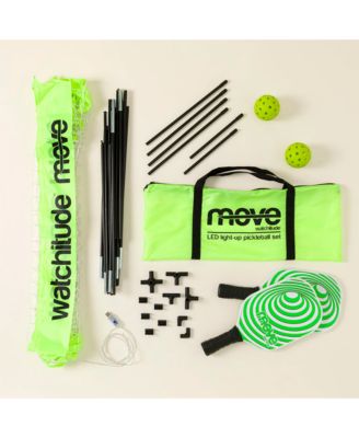 Kids Indoor/Outdoor Light Up Pickleball Set, Ages 5-7