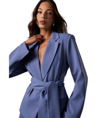 Wrap Tie Front Blazer