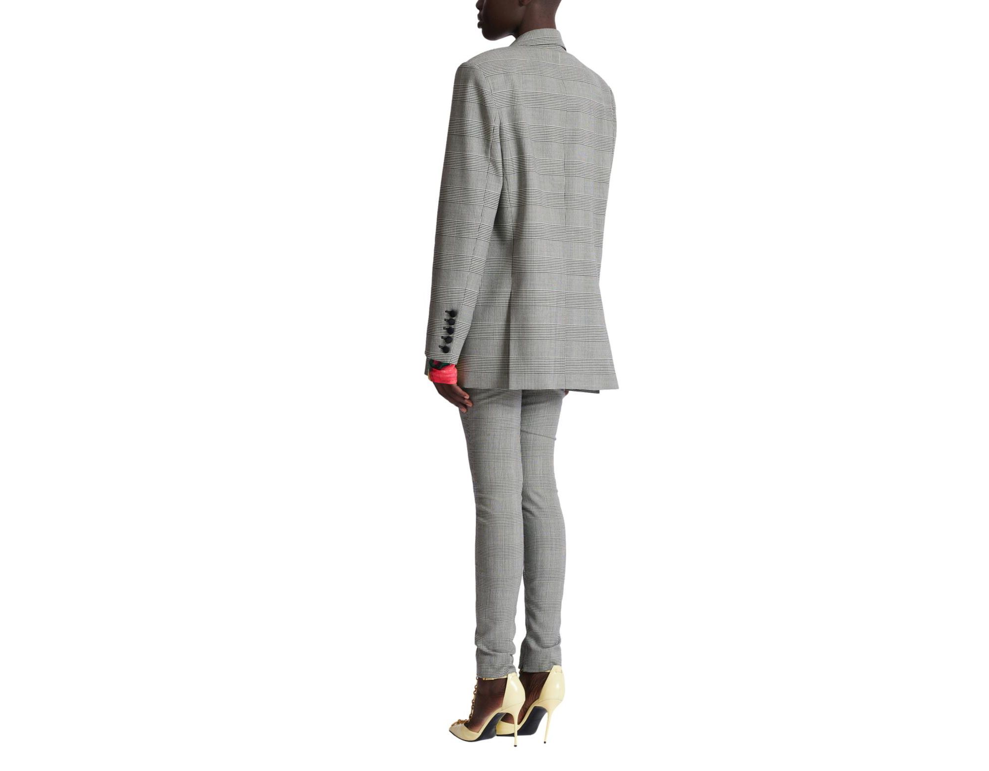Oversized Jacket in Prince of Wales Jacquard — Image 4