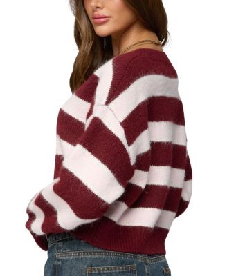 Kaz Striped Knit V Neck Cardigan