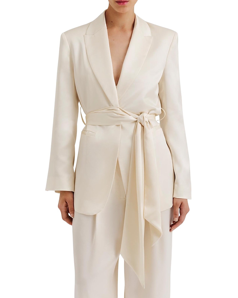 Malina Liv Satin Wrap Blazer