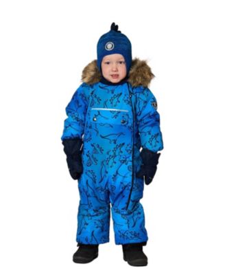 Boys' One-Piece Play Snowsuit Designed for Car Seat Dinosaur - Baby, Little Kid