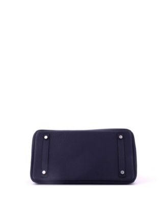 Birkin 30 Handbag Verso Togo with Palladium Hardware