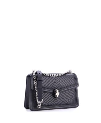  Small Serpenti Diamond Blast Shoulder Bag Quilted Leather