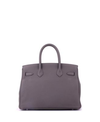 Birkin 30 Handbag Grey Togo with Palladium Hardware
