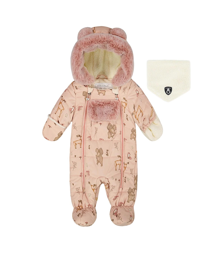 Deux par Unisex One-Piece Layette Snowsuit Animal Designed for Car Seat - Baby