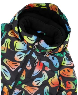 Boys' Two-Piece Play Snowsuit with Allover Smiley Print Jacket - Little Kid