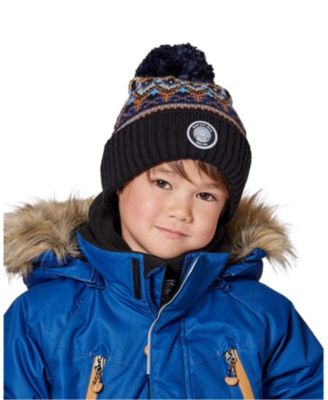 Boys' Lined Knit Winter Hat with Pompom - Little Kid, Big Kid