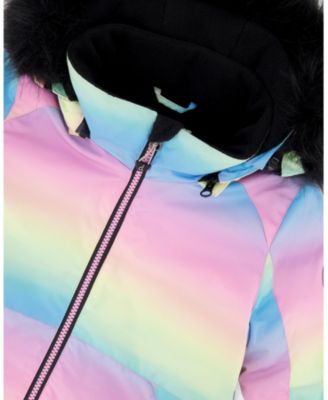  Girls' Two-Piece Smiley Face Play Snowsuit - Big Kid