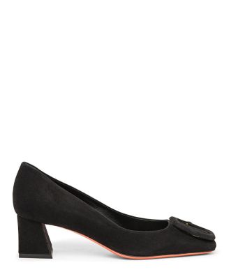  Women's Suede Low-Heel Pump