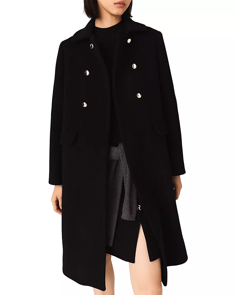 Maje Long Wool Blend Coat