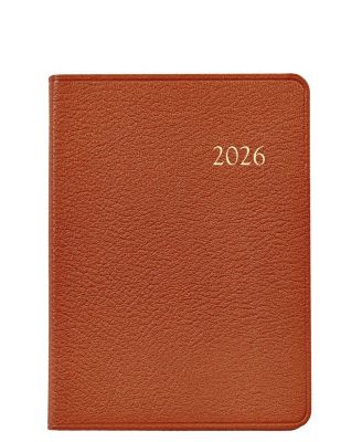  2026 Goatskin Leather Weekly Notebook