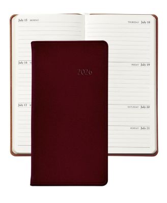  2026 Traditional Leather Pocket Datebook