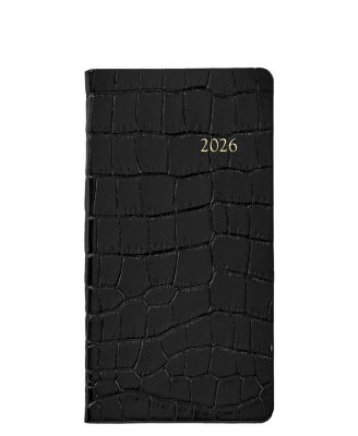  2026 Embossed Croc Leather Pocket Datebook