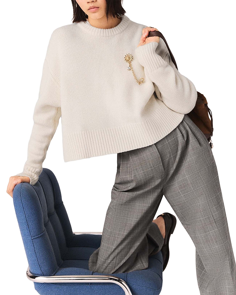 Maje Prince of Wales Check Palazzo Pants