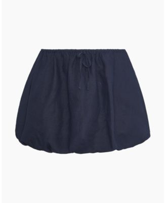 Air Linen Bubble Mini Skirt