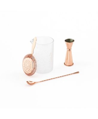 CMK Vintage Inspired Glass Barware, Set of 4