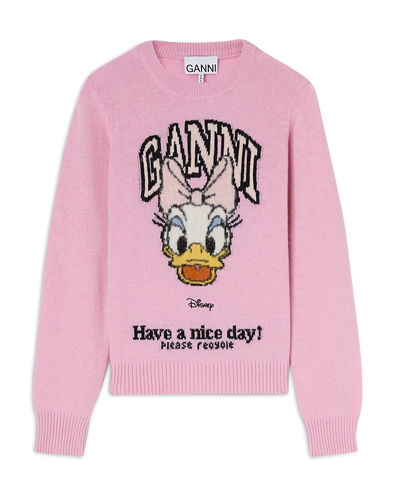 Ganni Daisy Duck Crewneck Sweater