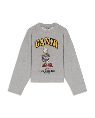 Cropped Daisy Duck Crewneck Sweatshirt