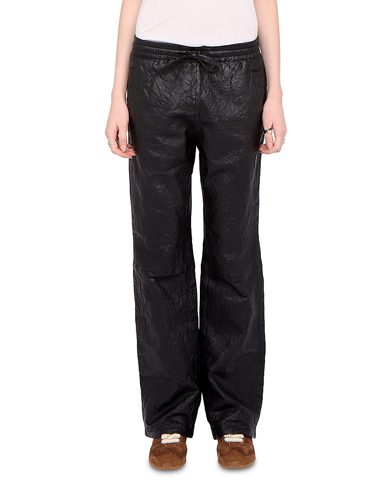 Zadig & Voltaire Pocha Crinkled Leather Trousers