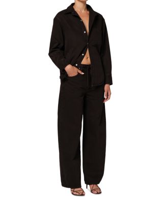 Brynn Drawstring High Rise Jeans in Carob