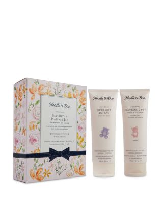 Baby Bath & Massage Set, Pink Flower Bouquet