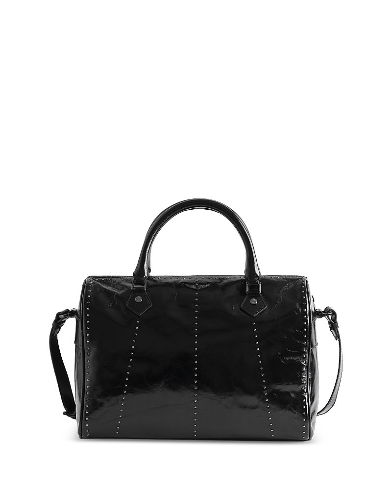 Zadig & Voltaire Sunny Vibe Medium Studded Vintage Patent Leather Shoulder Bag