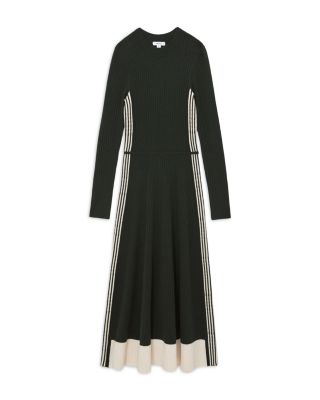 Aria Side Stitch Knit Midi Dress