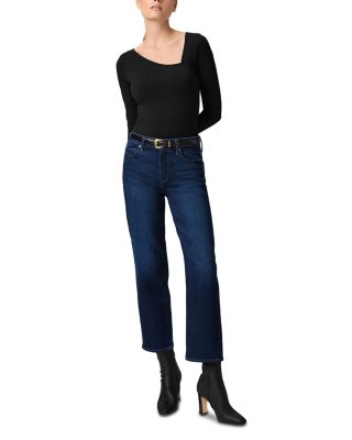 Mason Mid Rise Straight Leg Ankle Jeans in Cirques