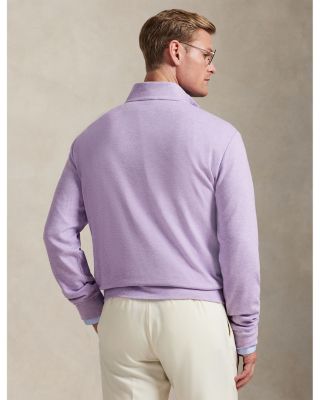 Textured Double-Knit Quarter Zip Sweater