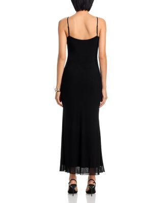 Solid Mesh Maxi Dress - Exclusive