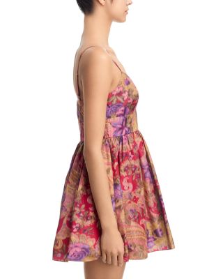 Sleeveless Rose Jacquard Mini Dress - Exclusive