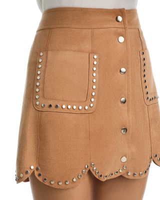 Faux Suede Jacket & Faux Suede Mini Skirt - Exclusive