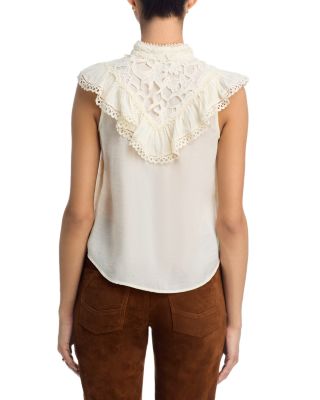 Lace Flutter Sleeve Top - Exclusive