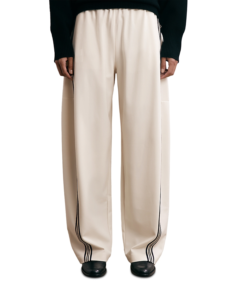 Reiss Elle Barrel Leg Side Stripe Pants