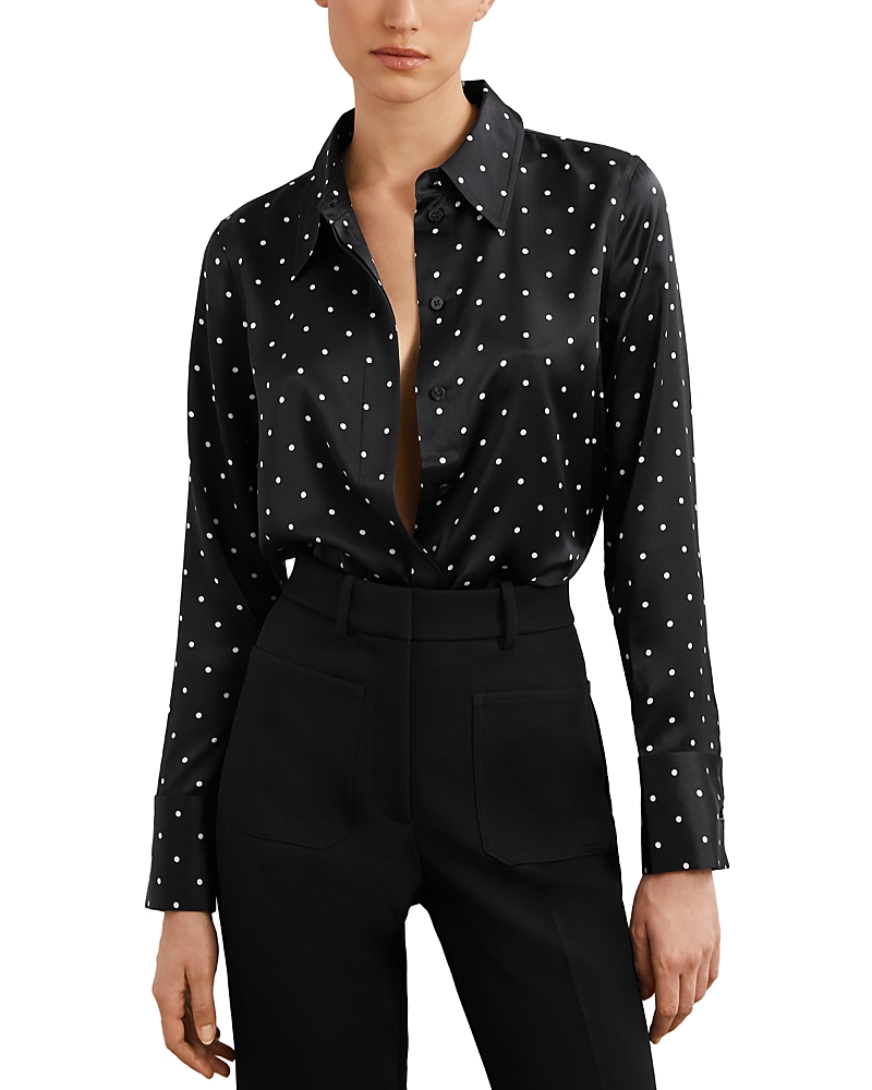 Reiss Polka Dot Silk Shirt