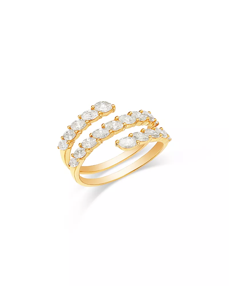 Bloomingdale's Fine Collection Diamond Marquis Bypass Ring in 14K Yellow Gold, 1.50 tcw