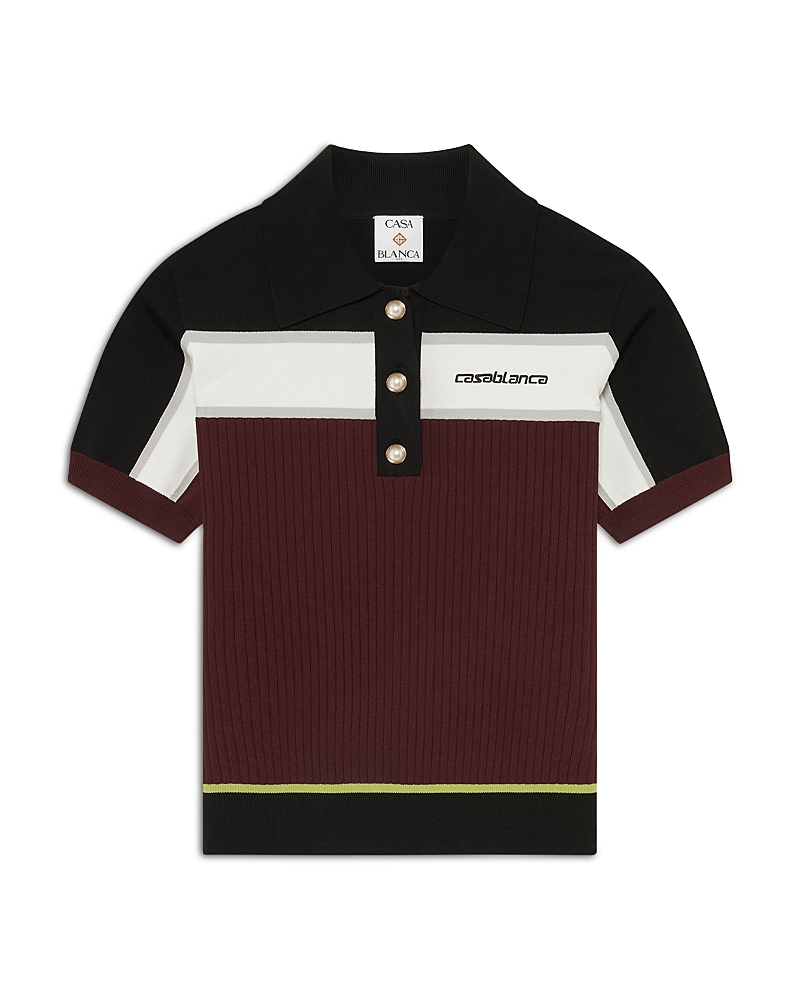 Casablanca Striped Polo Shirt