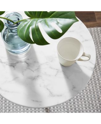 Lippa Round Artificial Marble Side Table