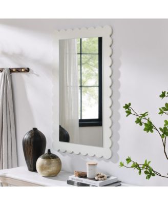 Emmeline Scalloped Rectangle Wall Mirror