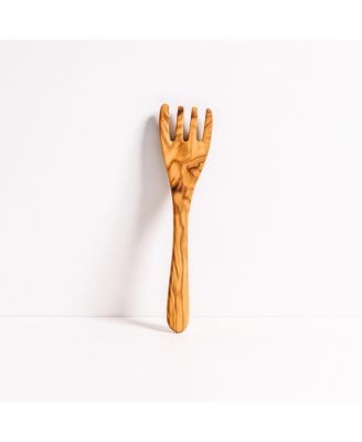  Olive Wood Serving Spatula Forks, Set of 2