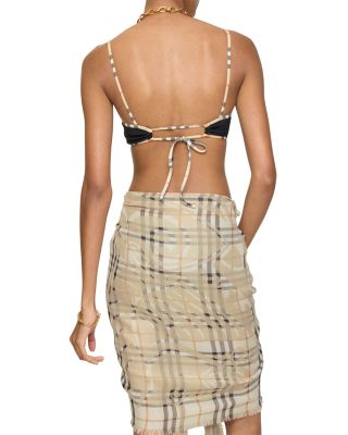 Starla Check Trim Bikini Top