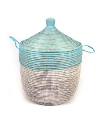 Dou Lid Storage Two-Tone Low Storage Basket