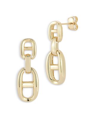 Mariner Link Drop Earrings in 14K Yellow Gold