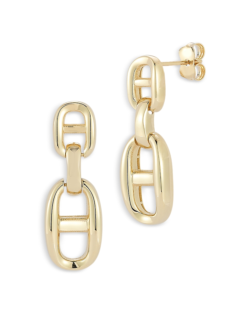 Bloomingdale's Fine Collection Mariner Link Drop Earrings in 14K Yellow Gold