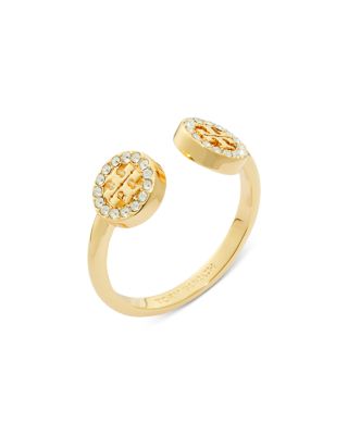 Miller Pav&eacute; Double T Open Ring 