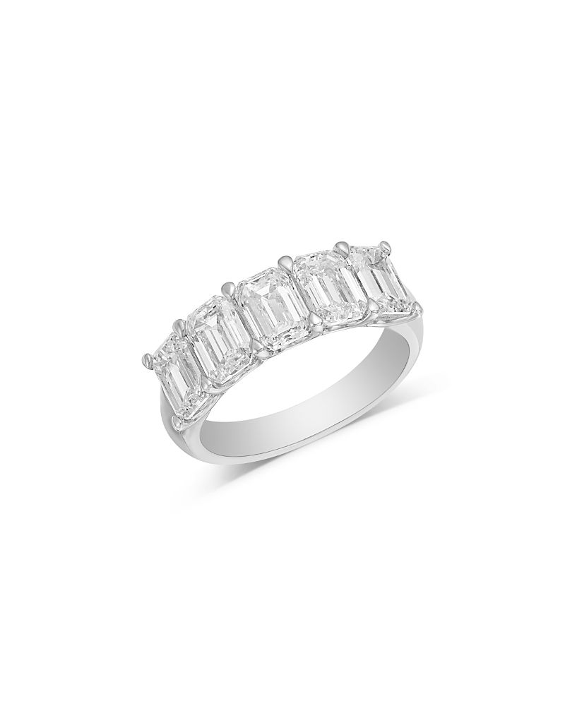 Bloomingdale's Fine Collection Luxe Collection Certified Lab Grown Diamond Emerald Cut Band in Platinum, 3.0 tcw
