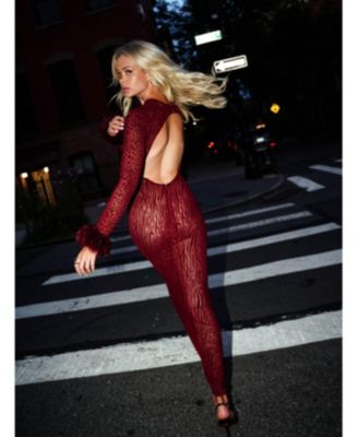  Patricia Leopard Burnout Velvet Mesh Maxi Dress